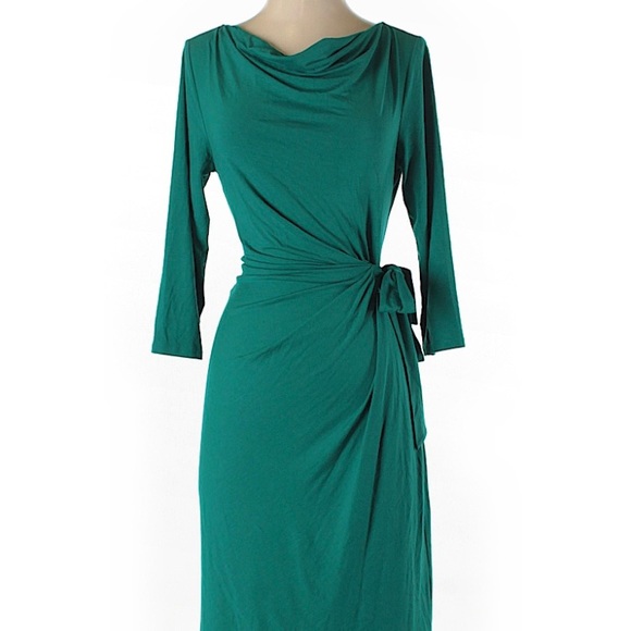 Ann Taylor Dresses & Skirts - Ann Taylor Knit Drape Neck Tie Waist Dress